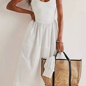 NWOT Free People Dylan White Midi Dress
